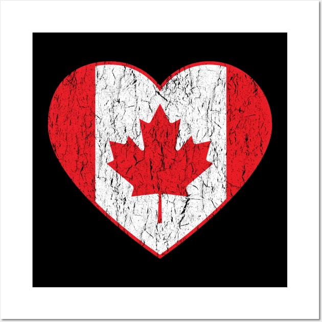 Canada Flag Retro Wall Art by vladocar